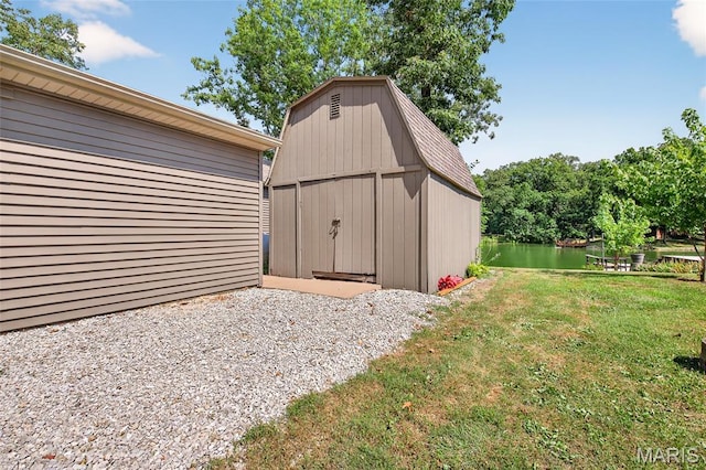 11178 Catatoga Dr, Plainview, IL 62685 - view of shed with a water view