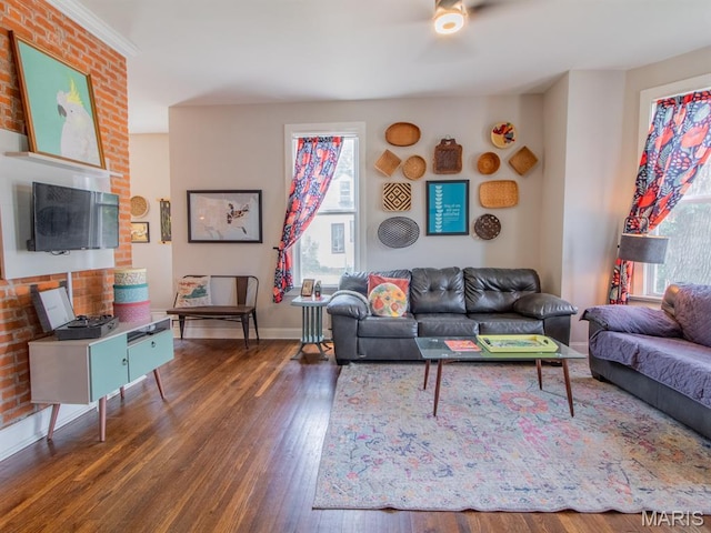 6454 Virginia Ave, Saint Louis, MO 63111 - living room with hardwood / wood-style flooring and ceiling fan