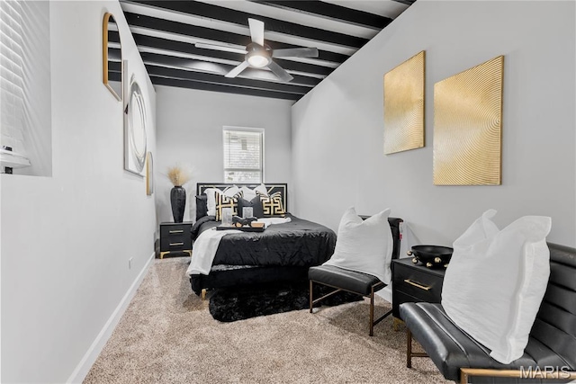 1821 Edwardsville Rd, Madison, IL 62060 - carpeted bedroom featuring beamed ceiling and baseboards