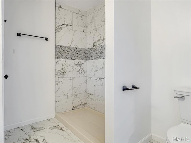 240 Brookmont Dr, Belleville, IL 62221 - bathroom with marble finish floors and a tile shower