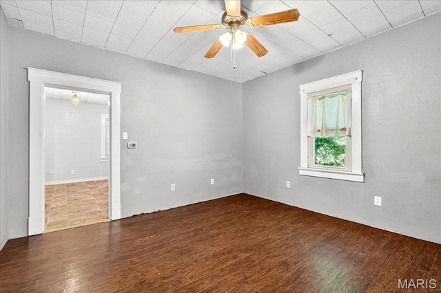 1404 State Route 156, Waterloo, IL 62298 - spare room featuring wood finished floors and ceiling fan