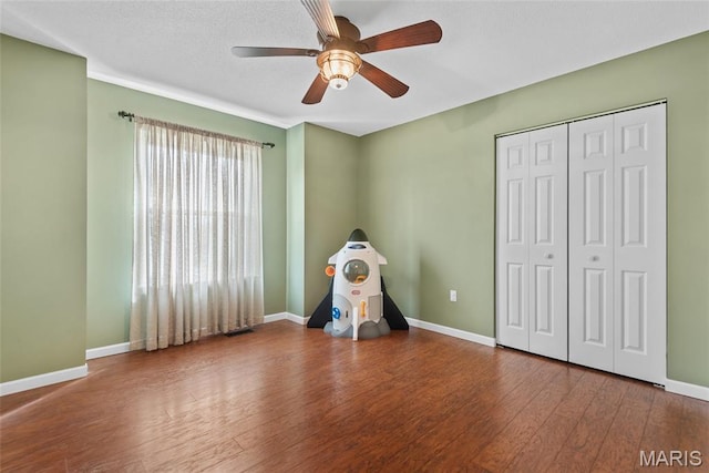 34 Windermere Dr, Glen Carbon, IL 62034 - playroom with wood finished floors and a ceiling fan