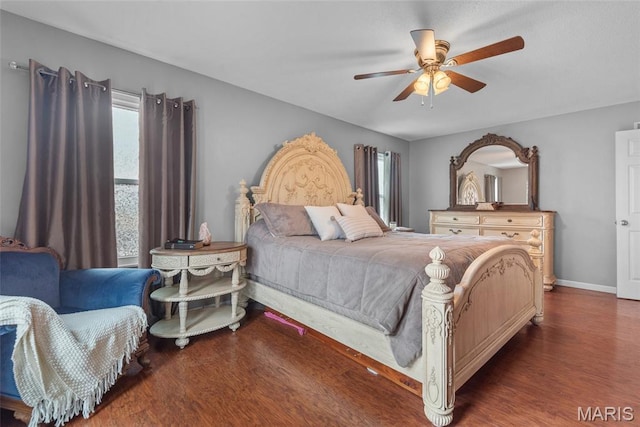 34 Windermere Dr, Glen Carbon, IL 62034 - bedroom with wood finished floors and a ceiling fan