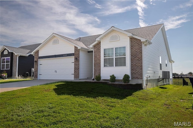 27492 Forest Ridge Ct, Warrenton, MO 63383 - single story home featuring a garage, concrete driveway, brick siding, and a shingled roof