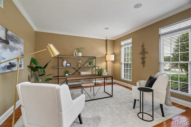 1011 Hawks Landing Dr, Lake St Louis, MO 63367 - office space with wood finished floors and crown molding