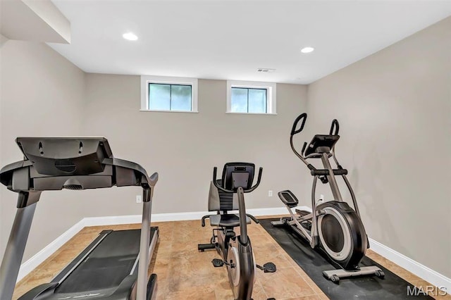 1011 Hawks Landing Dr, Lake St Louis, MO 63367 - exercise room with recessed lighting