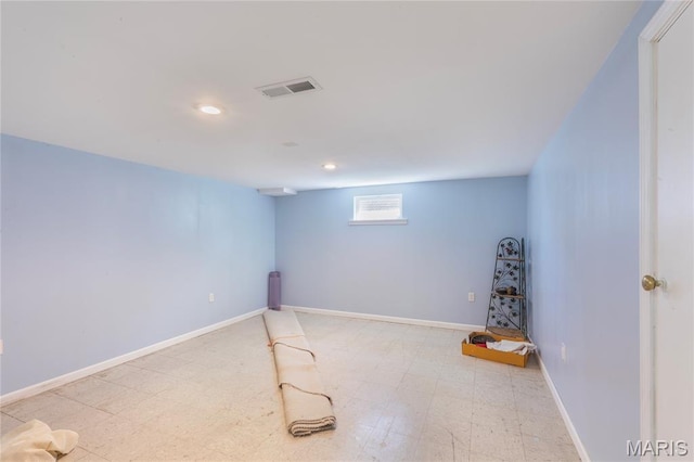 7373 Marwinette Ave, Saint Louis, MO 63116 - below grade area featuring recessed lighting and tile patterned floors