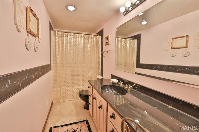 613 N W St, Raymond, IL 62560 - bathroom with toilet and vanity