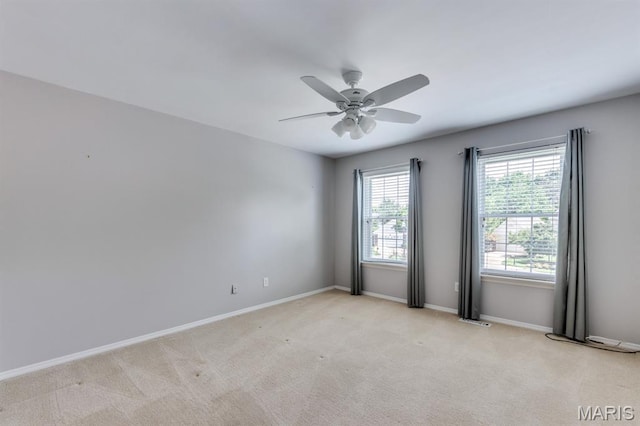 13153 Barrett Meadows Dr, Ballwin, MO 63021 - unfurnished room with light colored carpet and ceiling fan