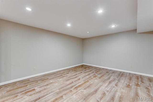 13153 Barrett Meadows Dr, Ballwin, MO 63021 - spare room featuring recessed lighting and light wood finished floors