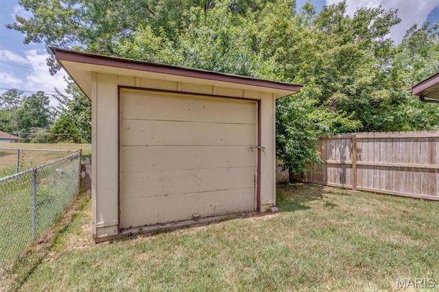 3534 Carriage Run Dr, Saint Charles, MO 63303 - garage with a storage shed