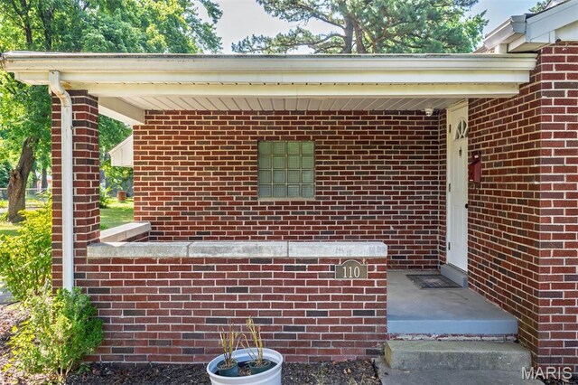110 N 74th St, Belleville, IL 62223 - entrance to property with brick siding