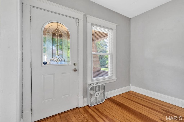 401 Estelle Ave, Ferguson, MO 63135 - foyer featuring baseboards and wood finished floors