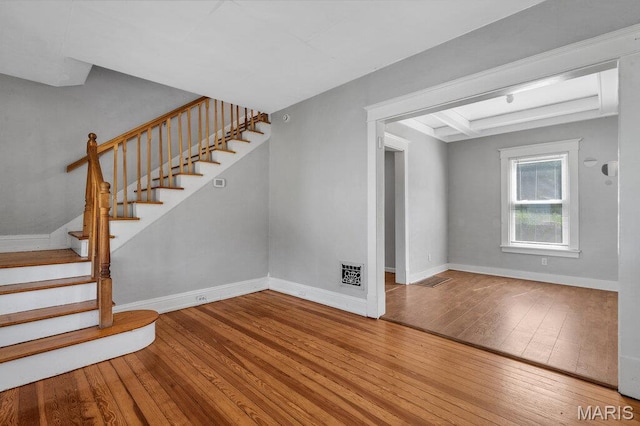 401 Estelle Ave, Ferguson, MO 63135 - stairs featuring wood-type flooring and baseboards
