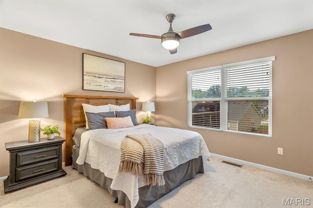 688 Rabbit Run Dr, Wentzville, MO 63385 - bedroom featuring light carpet and a ceiling fan