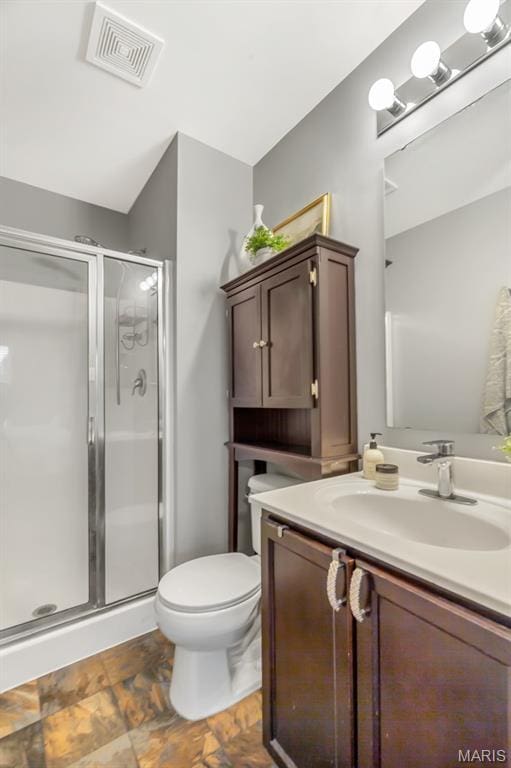 688 Rabbit Run Dr, Wentzville, MO 63385 - bathroom featuring vanity and a stall shower