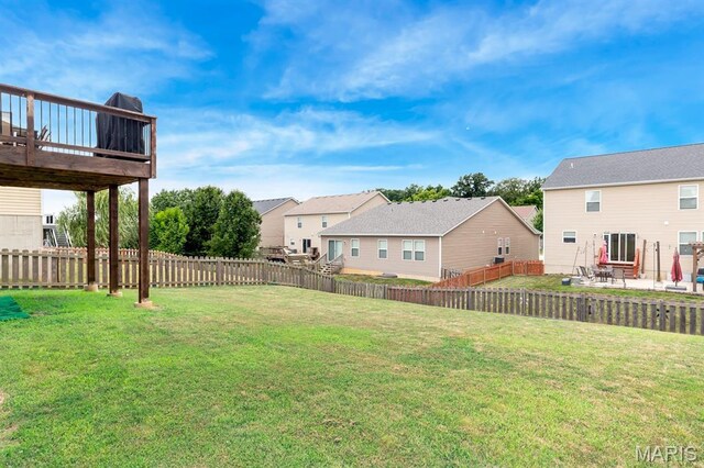 688 Rabbit Run Dr, Wentzville, MO 63385 - fenced backyard featuring a residential view