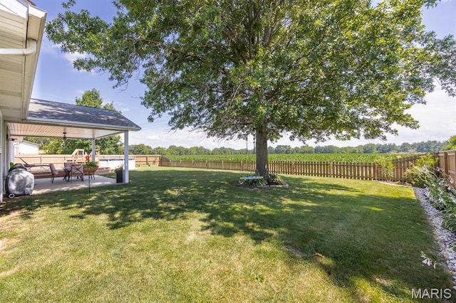 220 Southgate Dr, Freeburg, IL 62243 - fenced backyard featuring a patio