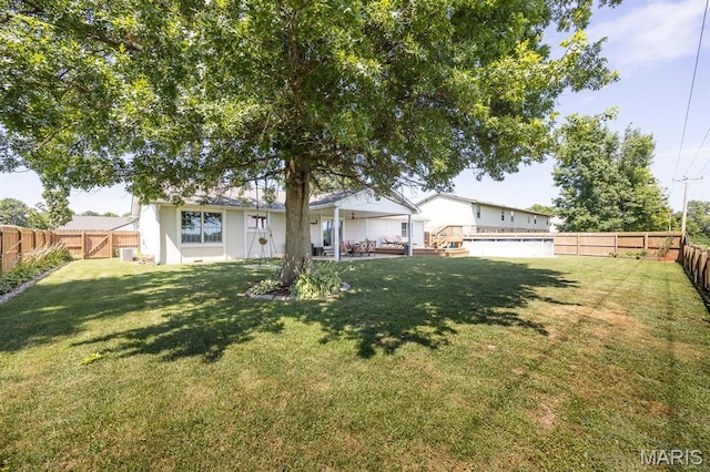 220 Southgate Dr, Freeburg, IL 62243 - fenced backyard with a patio