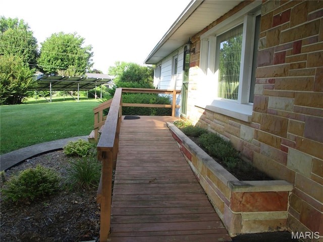 103 Paulette St, Chester, IL 62233 - deck with a yard
