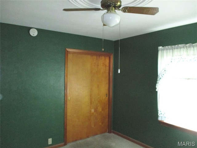 103 Paulette St, Chester, IL 62233 - unfurnished room featuring carpet flooring, a ceiling fan, and a smoke detector
