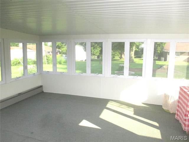 103 Paulette St, Chester, IL 62233 - unfurnished sunroom featuring baseboard heating
