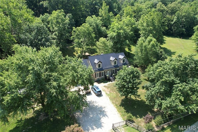 1333 Poor Farm Hollow Rd, Hardin, IL 62047 - view from above of property with a forest