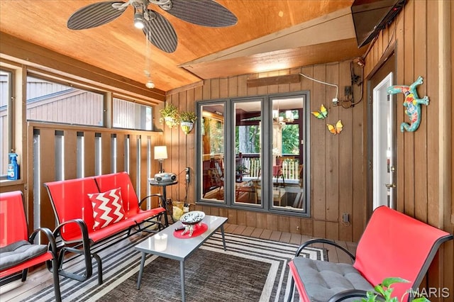 2 Tanewood Ct, Belleville, IL 62223 - sunroom featuring ceiling fan