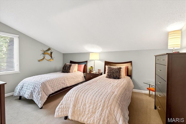 2 Tanewood Ct, Belleville, IL 62223 - bedroom featuring carpet flooring and vaulted ceiling