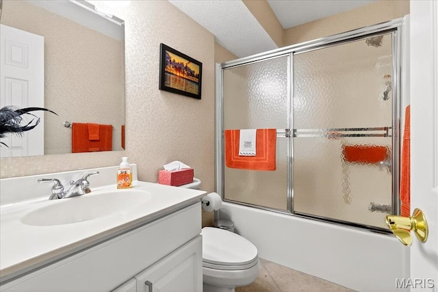 2 Tanewood Ct, Belleville, IL 62223 - bathroom with vanity, combined bath / shower with glass door, and tile patterned flooring