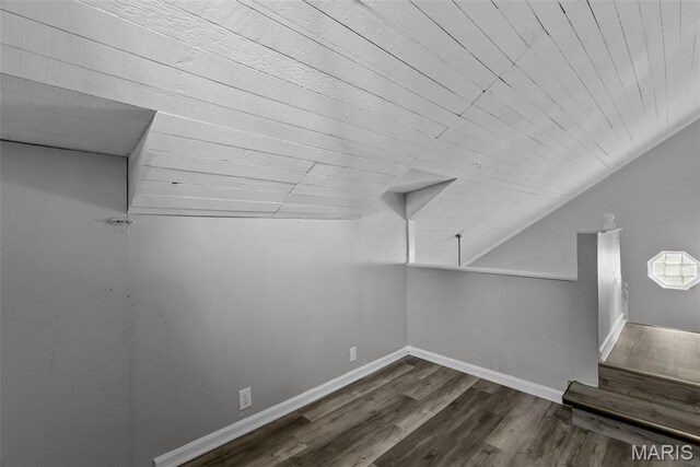 2826 Dawnview Dr, Florissant, MO 63031 - additional living space featuring lofted ceiling, wood finished floors, and wooden ceiling