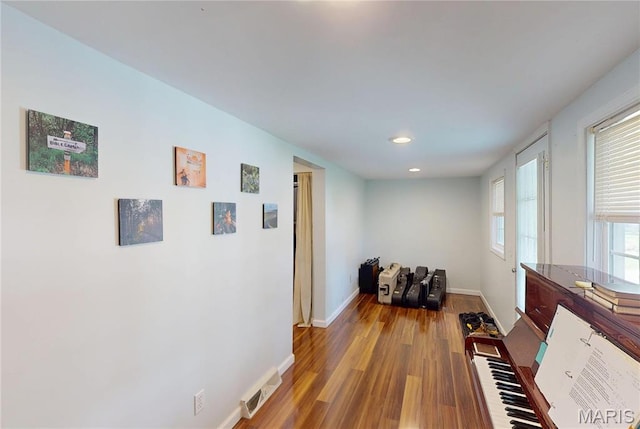 515 E S Ave, Greenville, IL 62246 - hallway with wood finished floors and recessed lighting