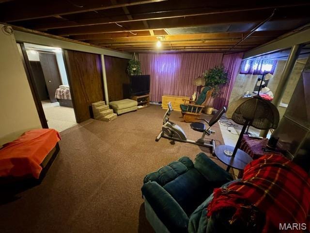 8 E 11th St, Washington, MO 63090 - finished below grade area with carpet flooring