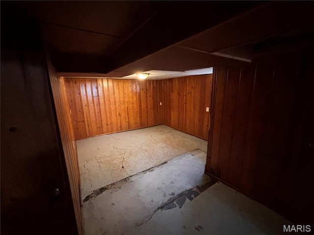 6765 Kenwood Dr, Northwoods, MO 63121 - finished below grade area with wood walls