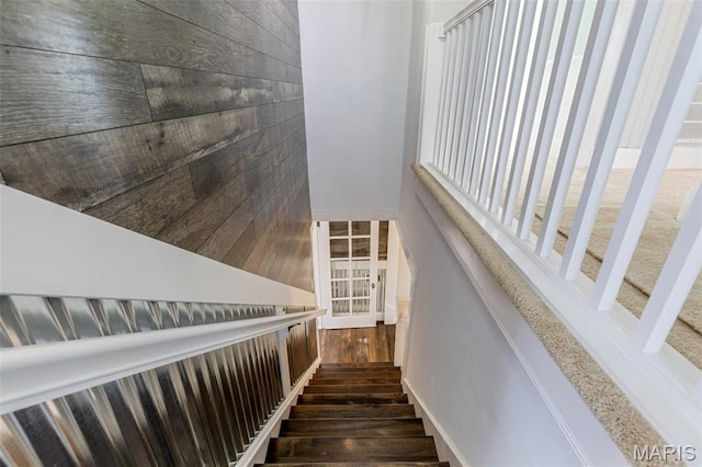 712 Maple St, Hillsboro, MO 63050 - stairs featuring wood finished floors