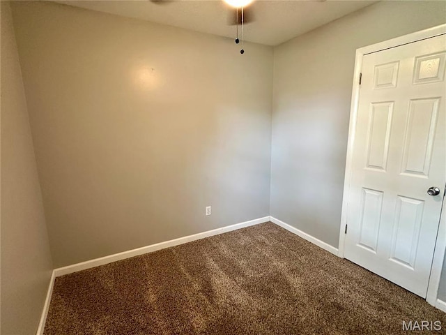 7 Oxbow Rd, Saint Peters, MO 63376 - spare room featuring dark colored carpet and a ceiling fan