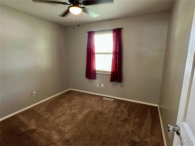 7 Oxbow Rd, Saint Peters, MO 63376 - carpeted spare room with ceiling fan and baseboards