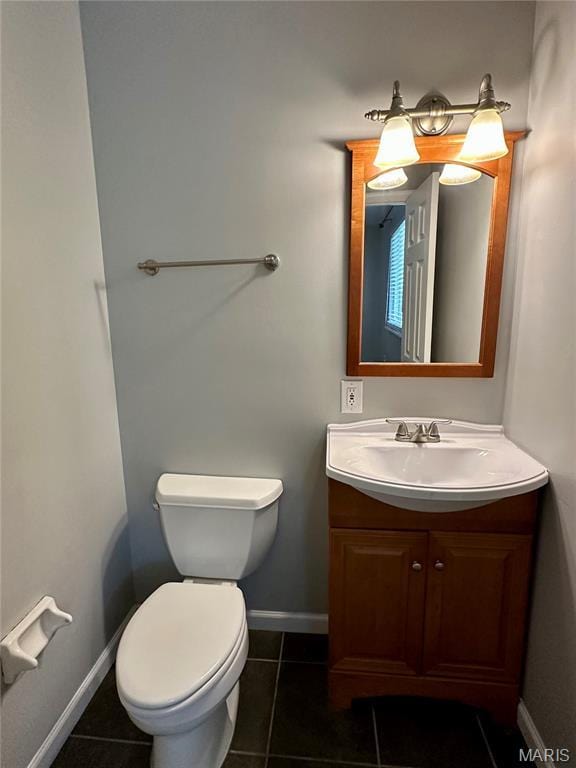 7 Oxbow Rd, Saint Peters, MO 63376 - half bathroom featuring vanity and tile patterned floors