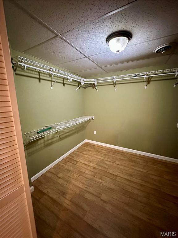 7 Oxbow Rd, Saint Peters, MO 63376 - walk in closet with wood finished floors and a drop ceiling