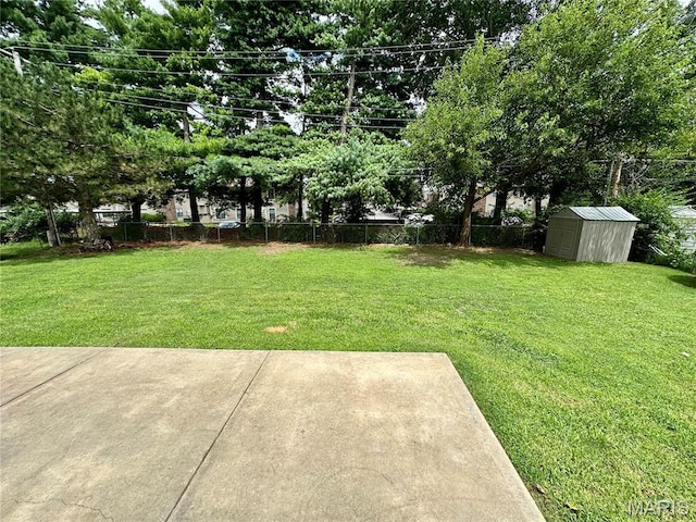 7 Oxbow Rd, Saint Peters, MO 63376 - view of yard featuring a storage shed and a patio