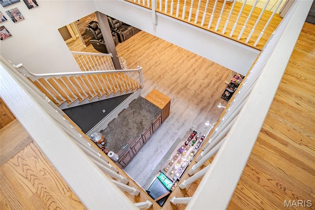 532 Fairfield Valley Rd, Pacific, MO 63069 - stairway with wood finished floors