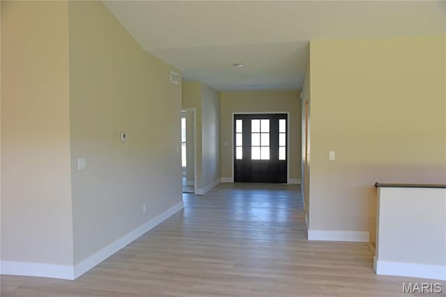 8748 Wendell Creek Dr, Saint Jacob, IL 62281 - foyer with baseboards and light wood finished floors