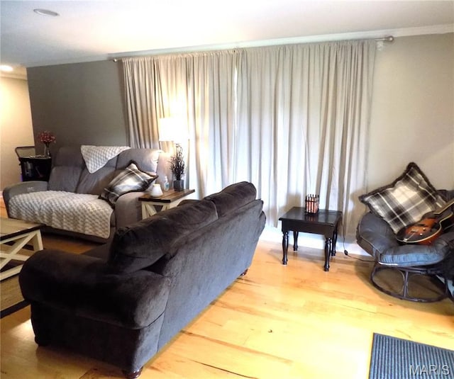 14875 County Road 2310, St James, MO 65559 - living area featuring wood finished floors and ornamental molding