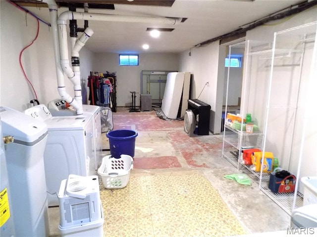 14875 County Road 2310, St James, MO 65559 - basement with washer and dryer and a water softener system