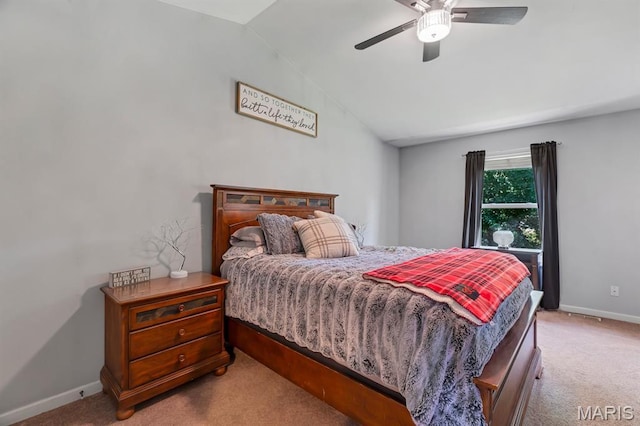 25 Saint Kathleen Ct, Troy, MO 63379 - carpeted bedroom featuring vaulted ceiling and a ceiling fan