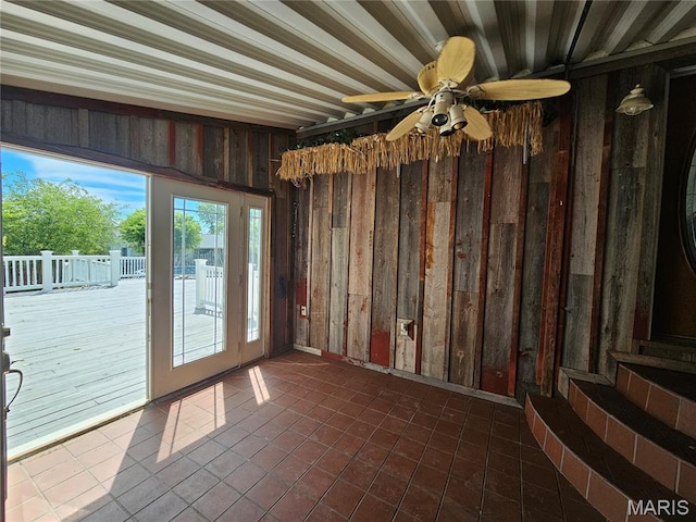 202 Harris, Steeleville, IL 62288 - unfurnished sunroom with ceiling fan