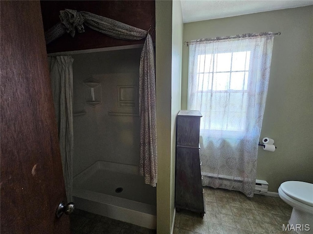 202 Harris, Steeleville, IL 62288 - full bathroom with toilet and curtained shower