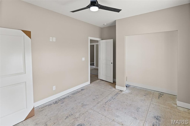 3131 Ashley Dr, Glen Carbon, IL 62034 - unfurnished bedroom featuring baseboards and a ceiling fan