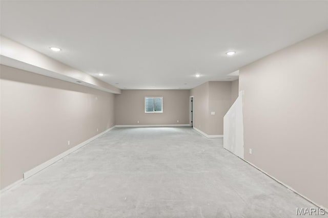 3131 Ashley Dr, Glen Carbon, IL 62034 - below grade area with recessed lighting and baseboards