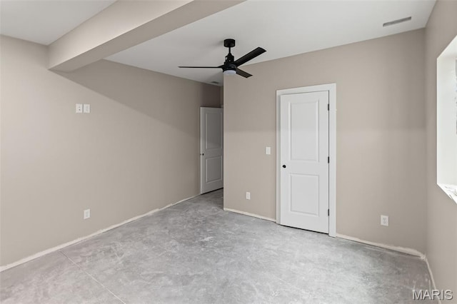 3131 Ashley Dr, Glen Carbon, IL 62034 - unfurnished bedroom with baseboards and ceiling fan